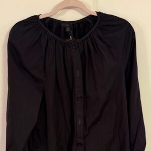 JCrew Black Button-Up Dress